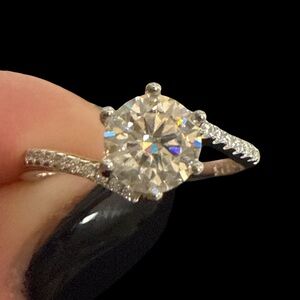S925 Moissanite 1 Carat Color D Ring